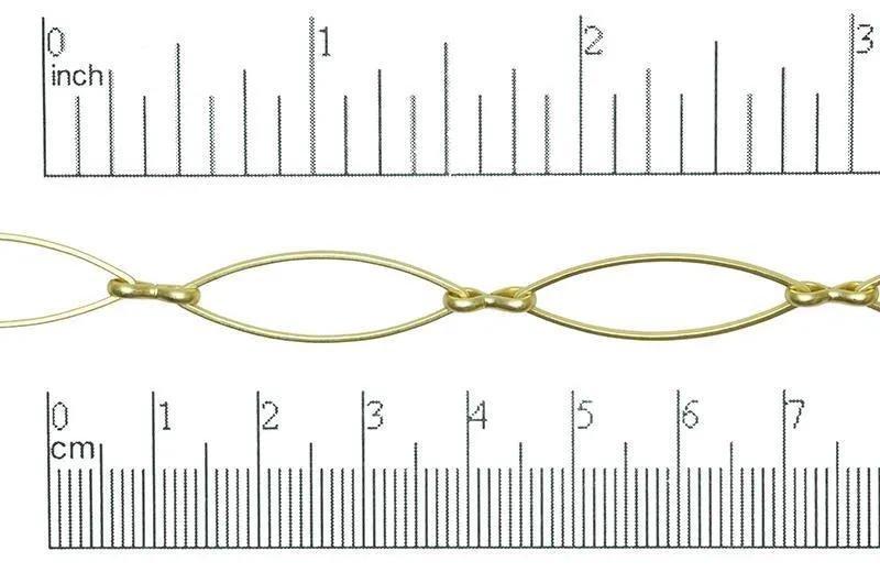 27mm x 8.7mm Oval Eye Link Chain - Made of Brass - Sold by the Foot - Ch-319