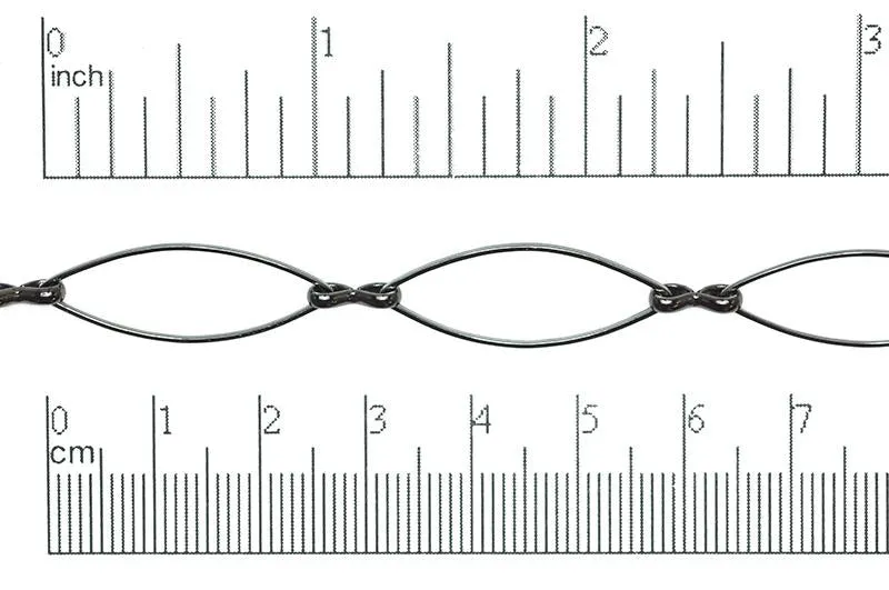 27mm x 8.7mm Oval Eye Link Chain - Made of Brass - Sold by the Foot - Ch-319