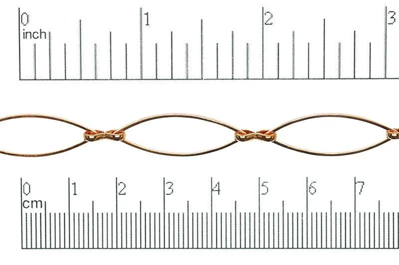 27mm x 8.7mm Oval Eye Link Chain - Made of Brass - Sold by the Foot - Ch-319