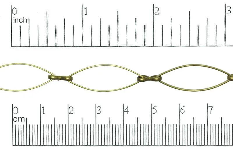 27mm x 8.7mm Oval Eye Link Chain - Made of Brass - Sold by the Foot - Ch-319