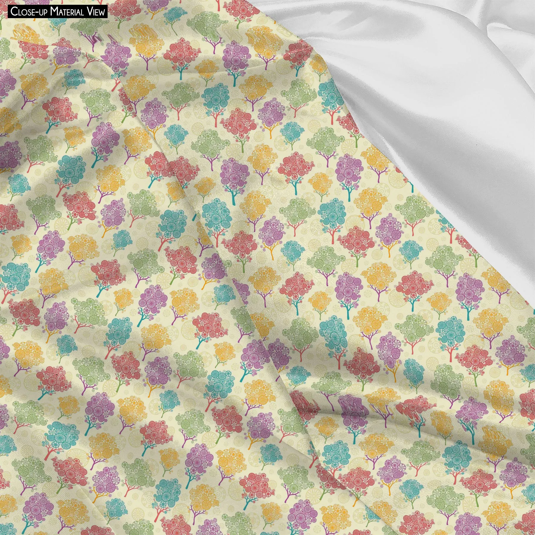 Abstract Trees Printed Wraparound Infinity Loop Scarf | Girls & Women | Soft Poly Fabric