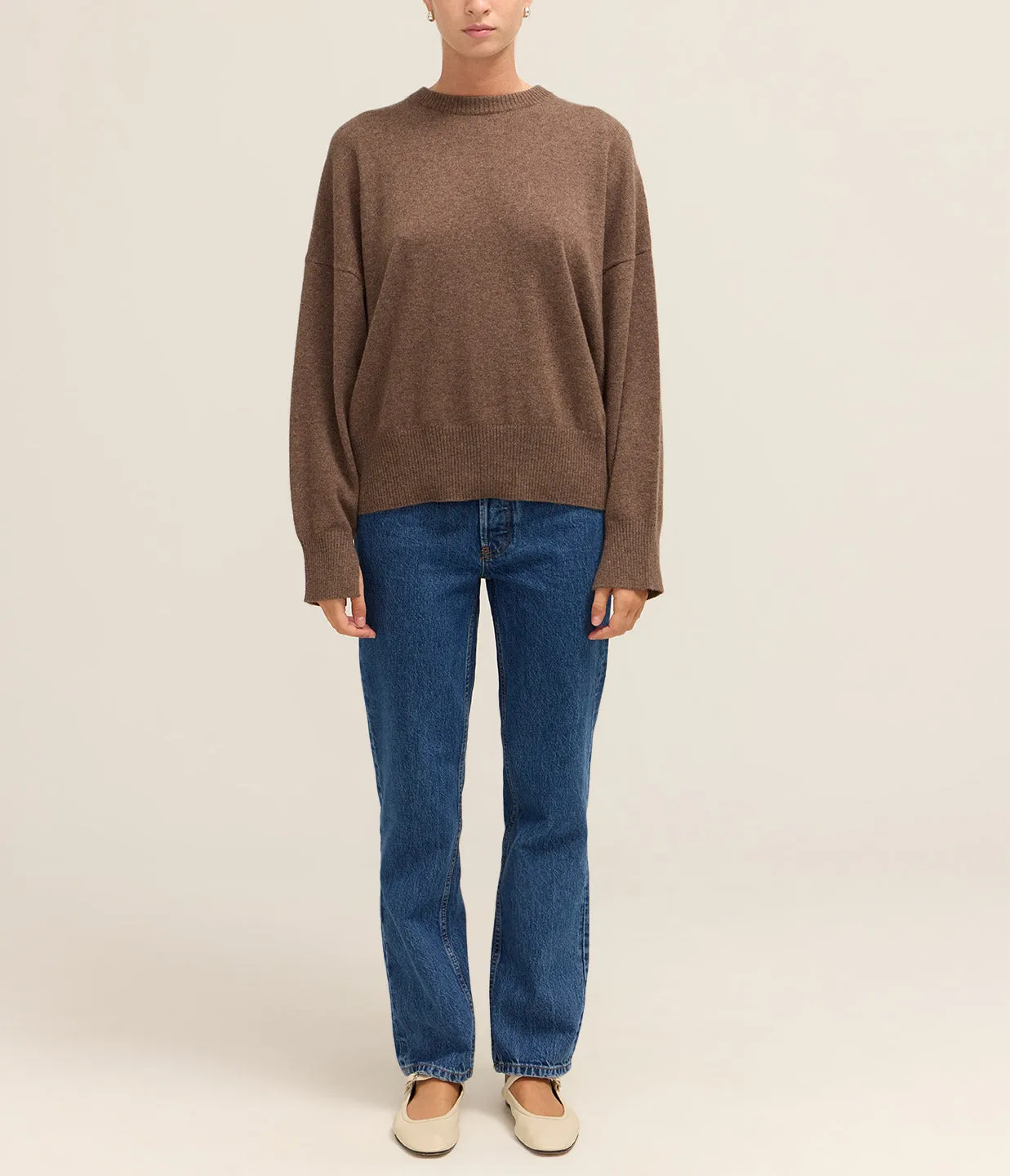 Anaa Cashmere Sweater in Wood