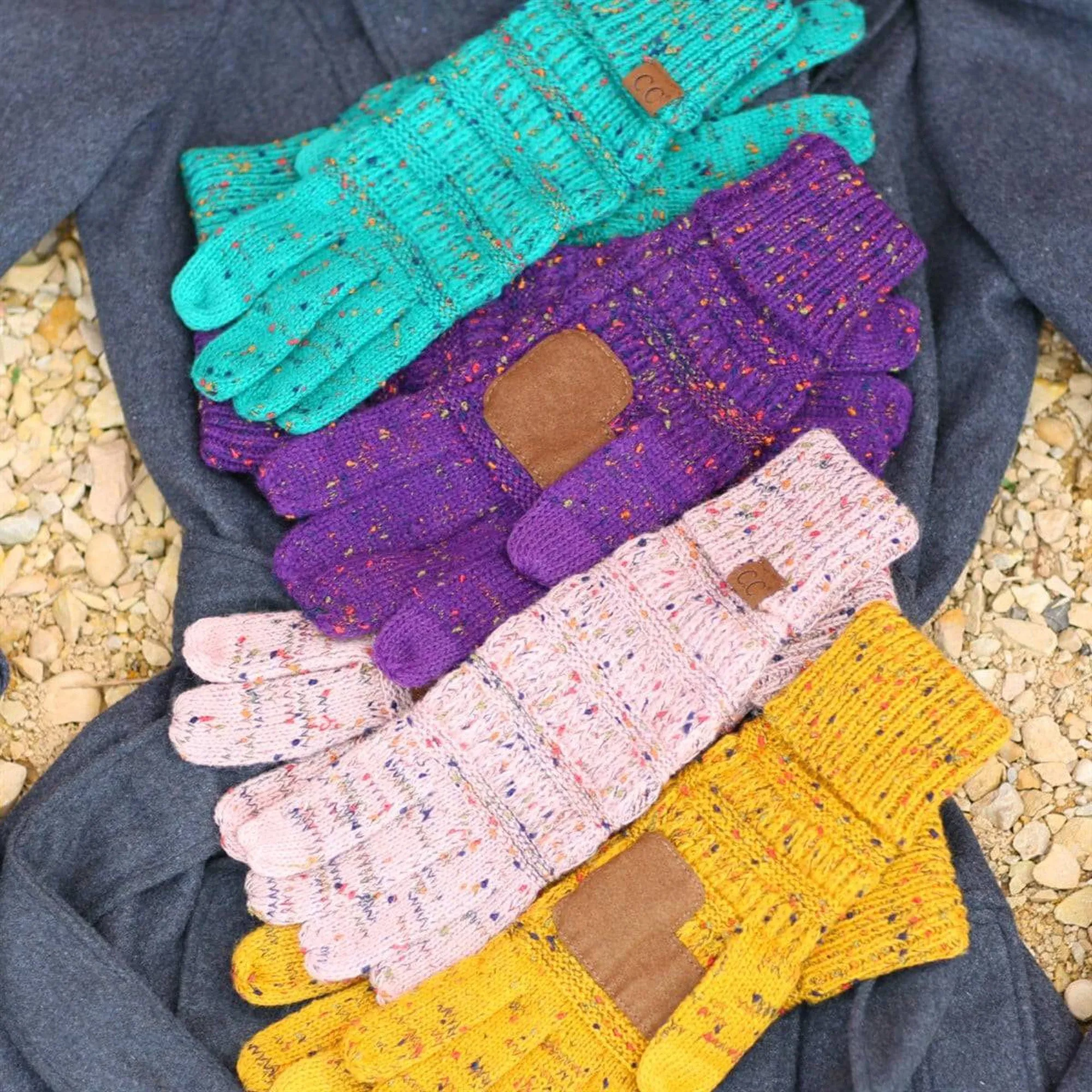 CC Cozy Confetti Tech Screen Touch Gloves
