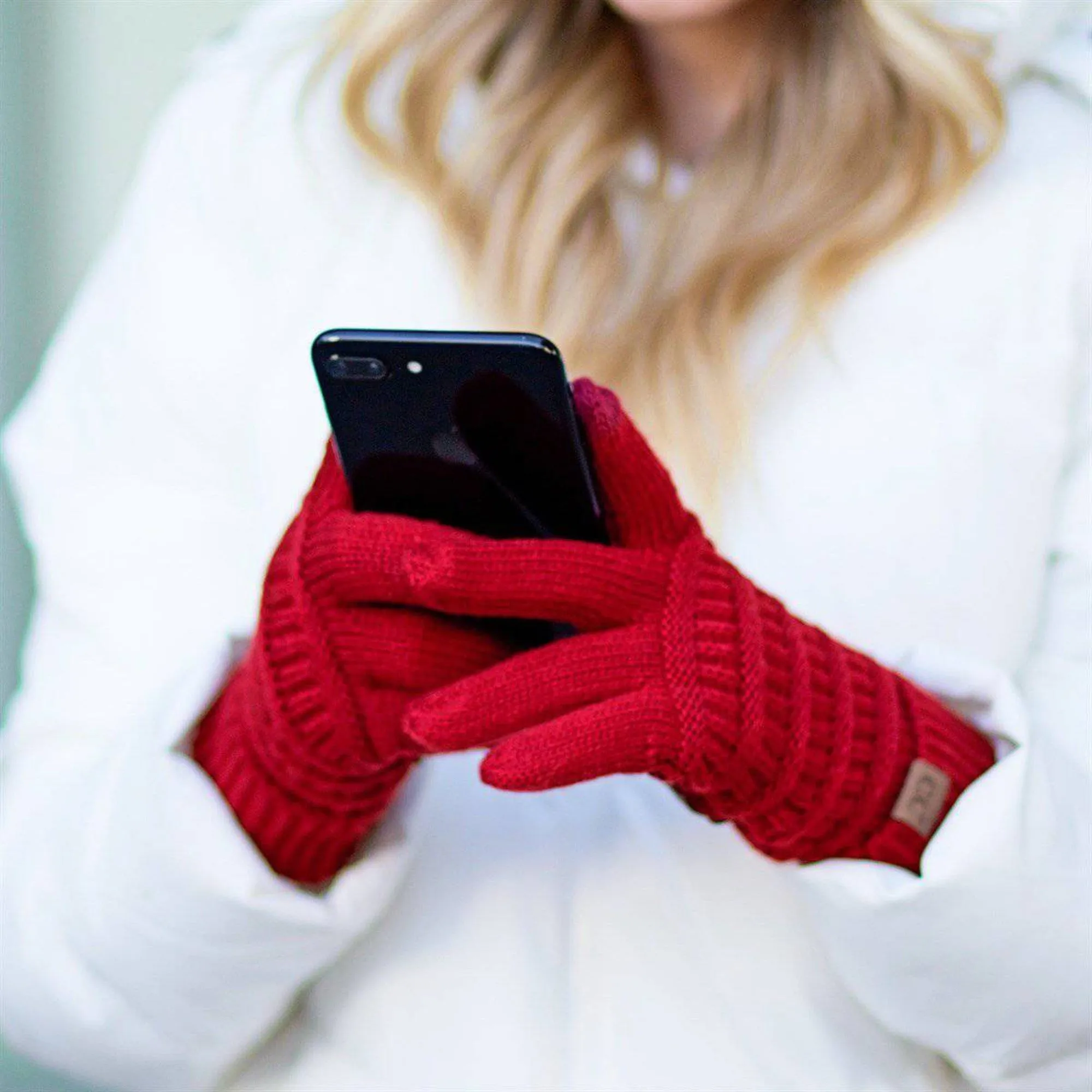 CC Cozy Metallic Tech Screen Gloves