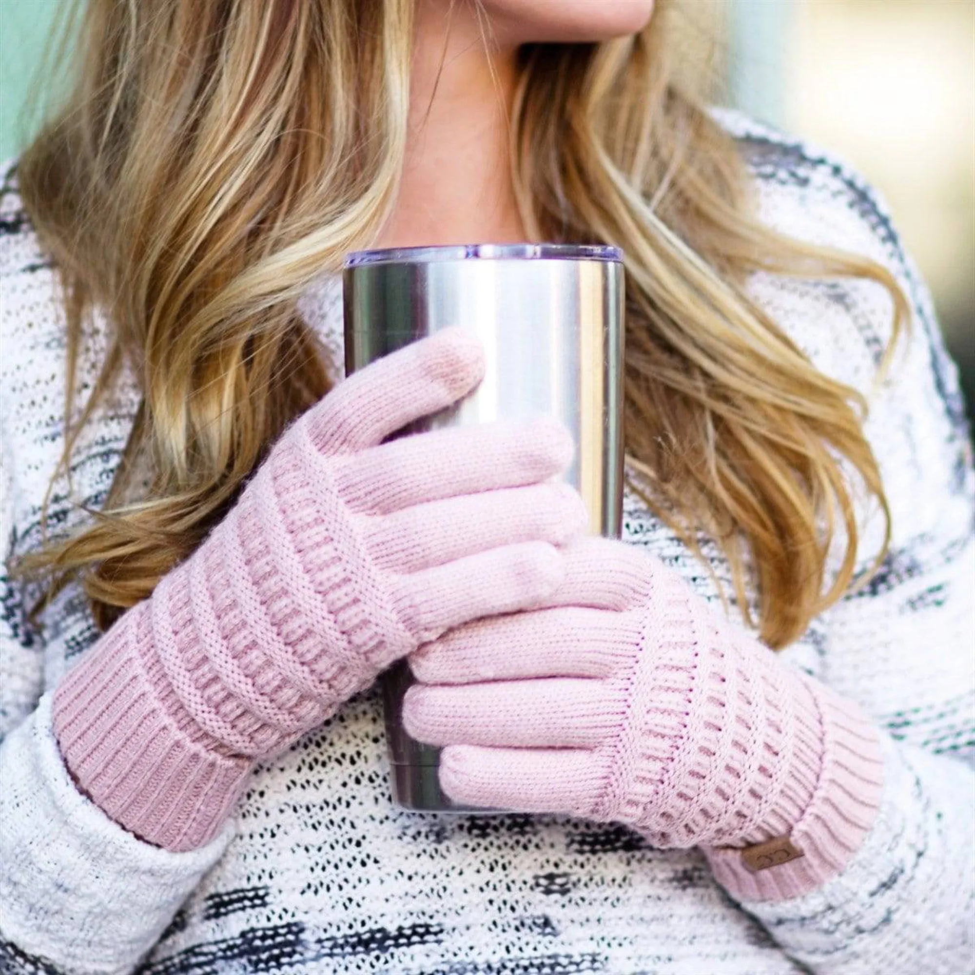CC Cozy Metallic Tech Screen Gloves