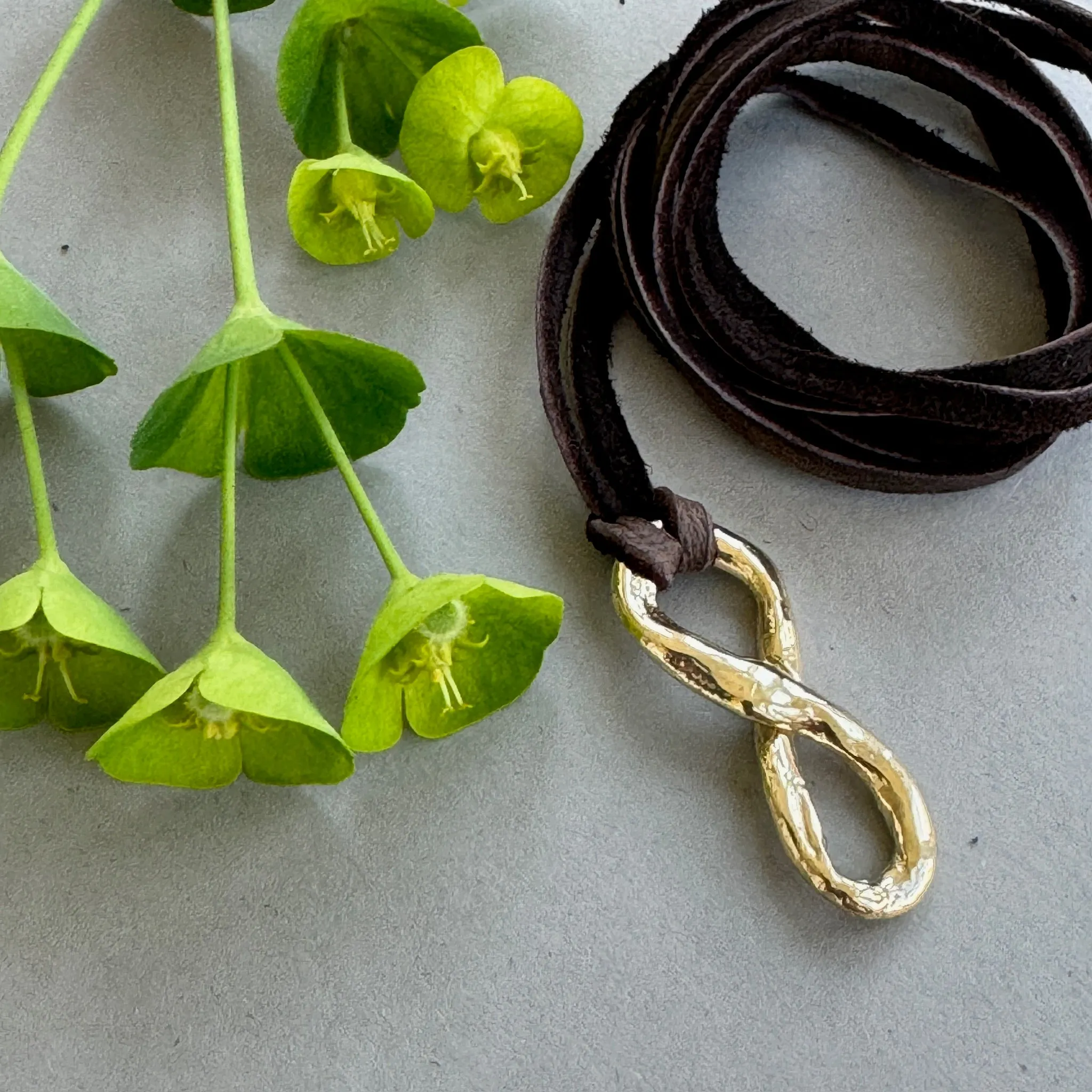 Cherished Charms on Leather Cord