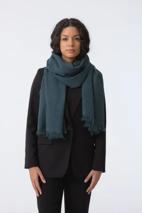 Dinadi Merino Woven Scarf - Dragonfly Green