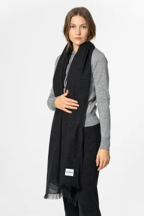 Dinadi Merino Woven Scarf - Onyx Grey