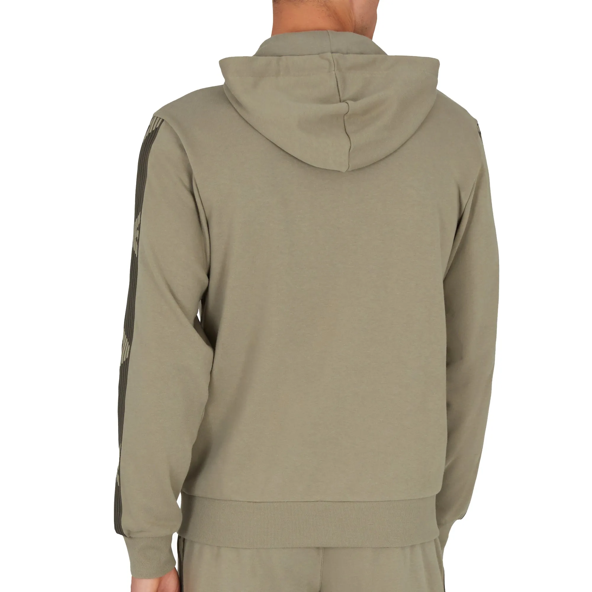 Emporio Armani Lounge Woven Tape Hooded Sweatshirt Khaki Green