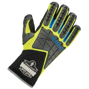 Ergodyne 18104 ProFlex 925WP Dorsal Impact-Reducing   Thermal WP Gloves, Large, HV Lime