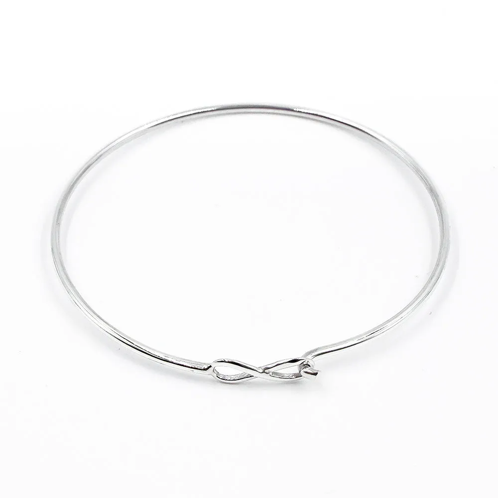 Infinity Silver Bangle