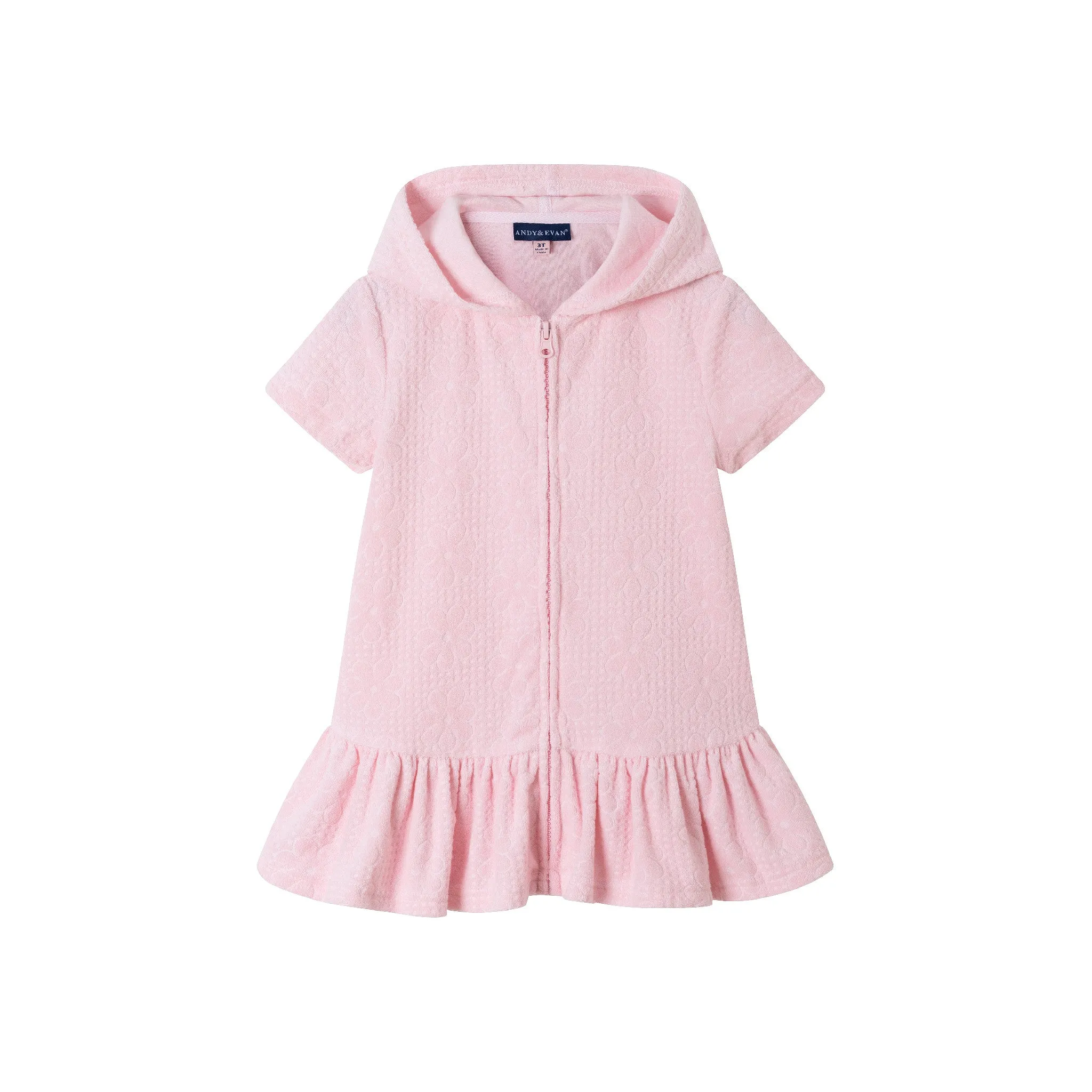 Kids (2-6x) Hooded French Terry Cover Up | Pink Floral