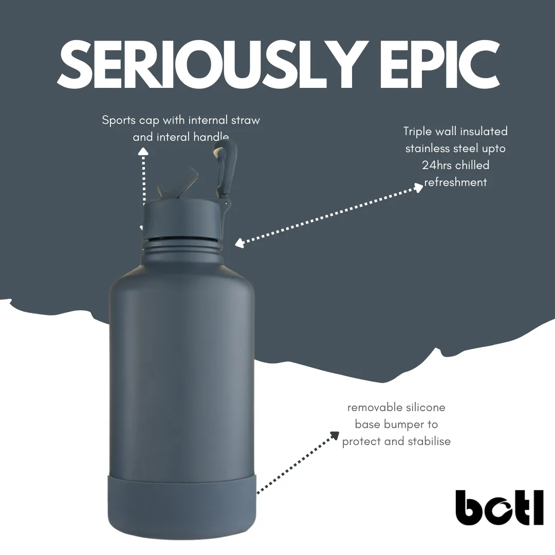 NEW 64oz One Green Epic Insulated Stainless Steel Canteen - Slate Blue