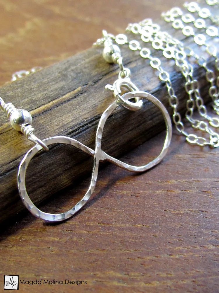 The Hammered Silver Infinity Necklace