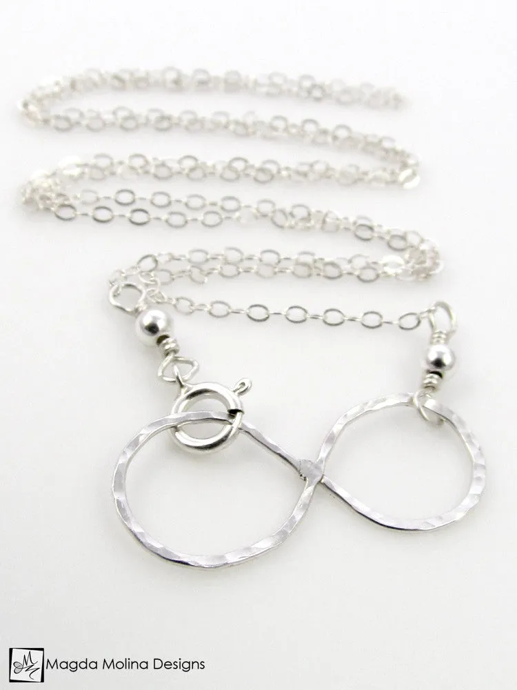 The Hammered Silver Infinity Necklace