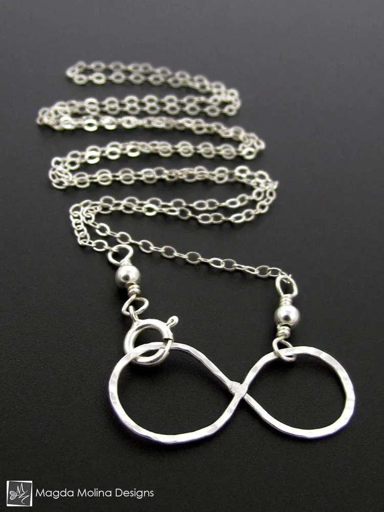 The Hammered Silver Infinity Necklace