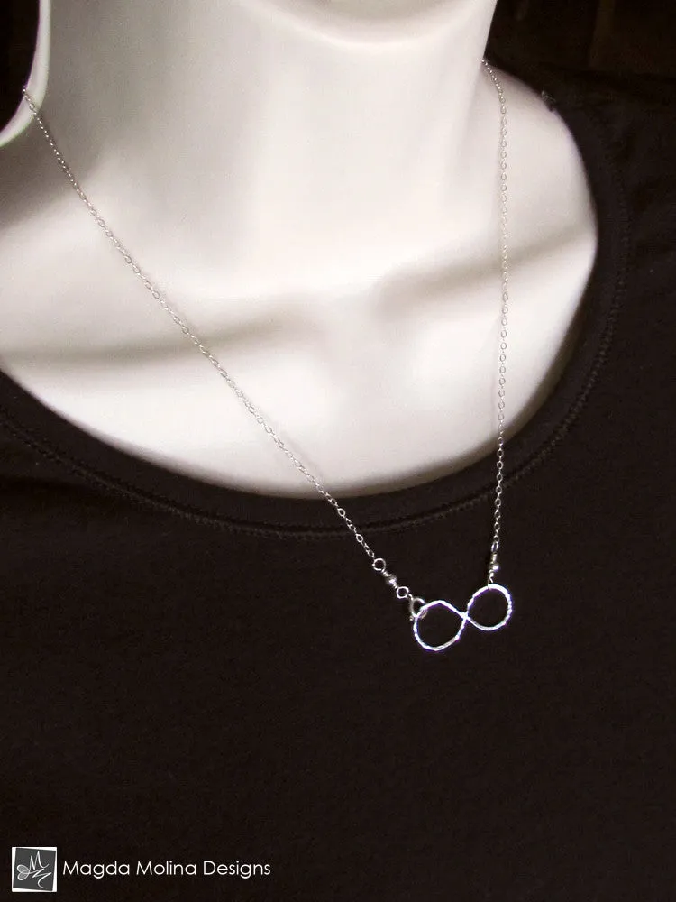The Hammered Silver Infinity Necklace