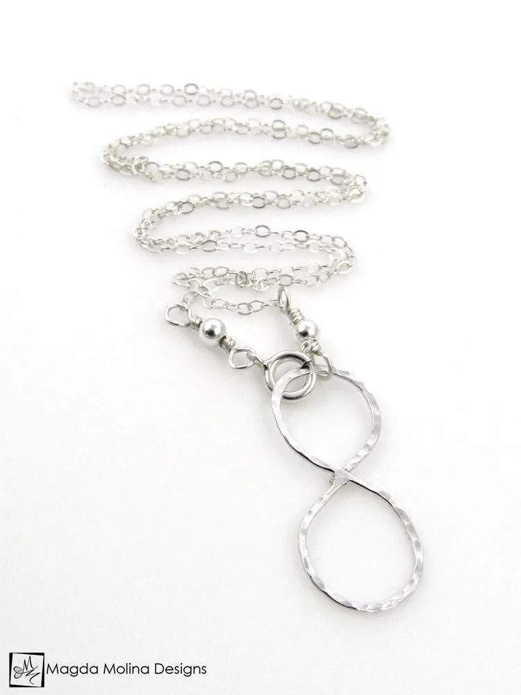 The Hammered Silver Infinity Necklace