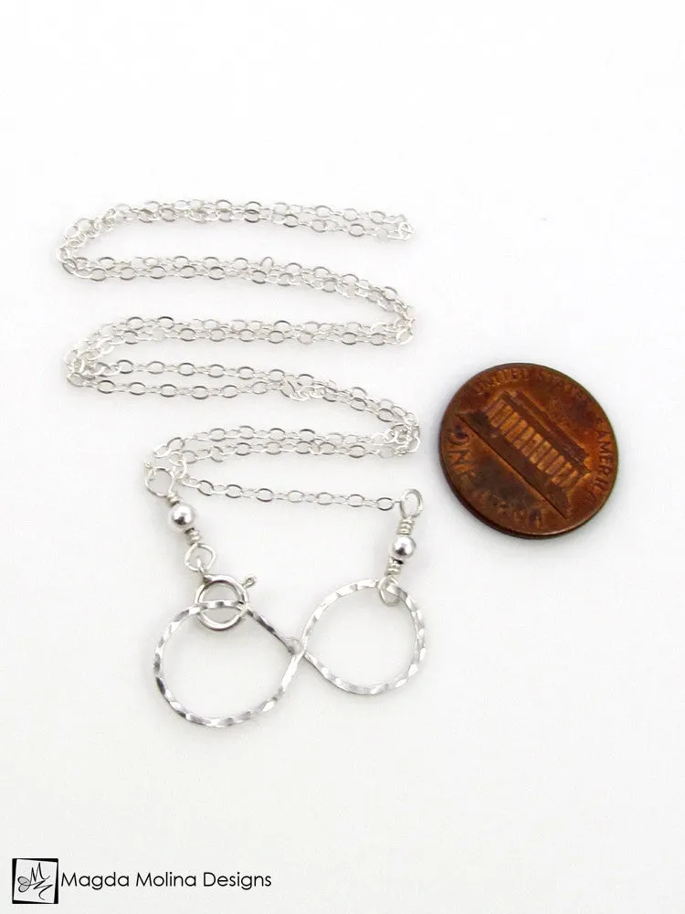 The Hammered Silver Infinity Necklace