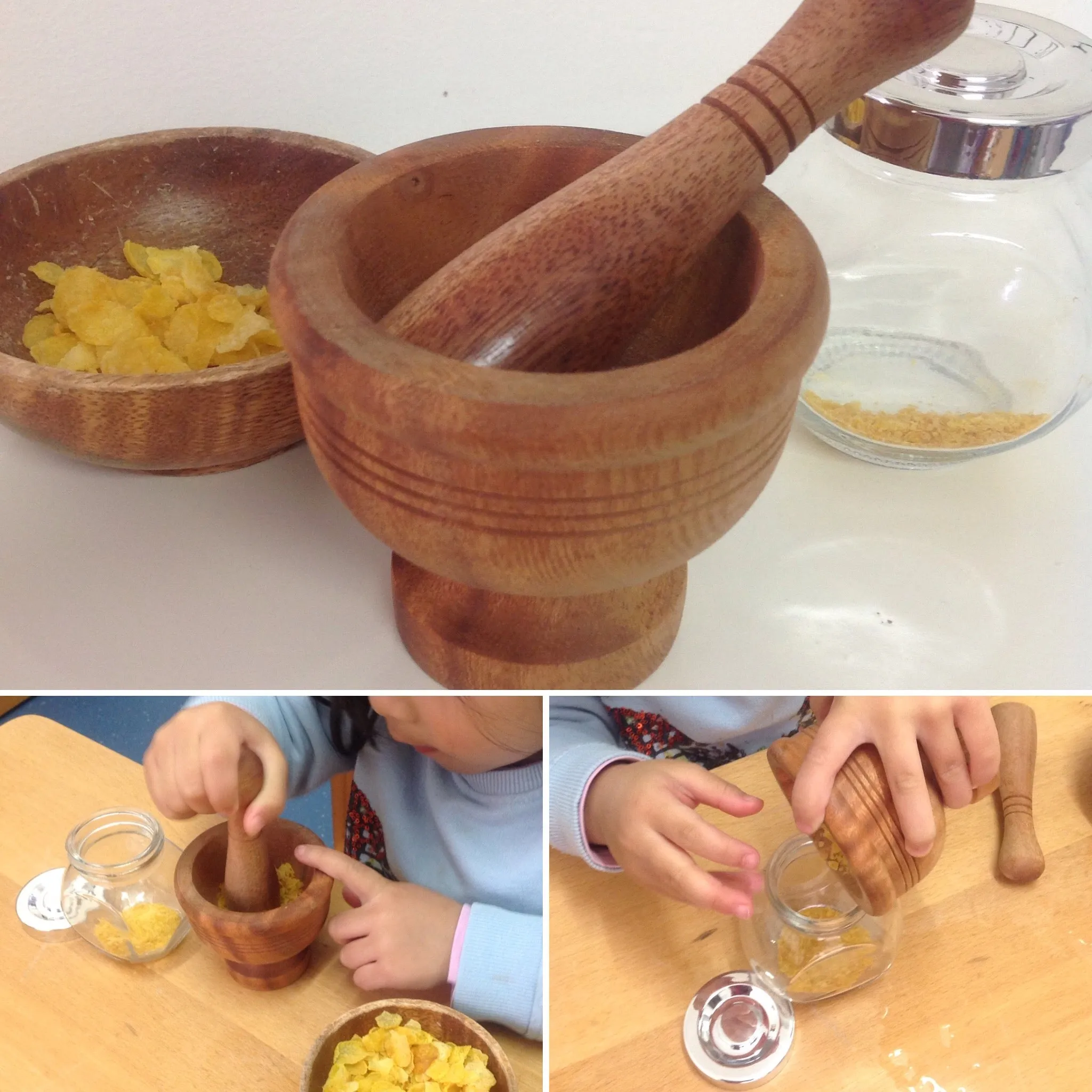 Wooden Mortar and Pestle